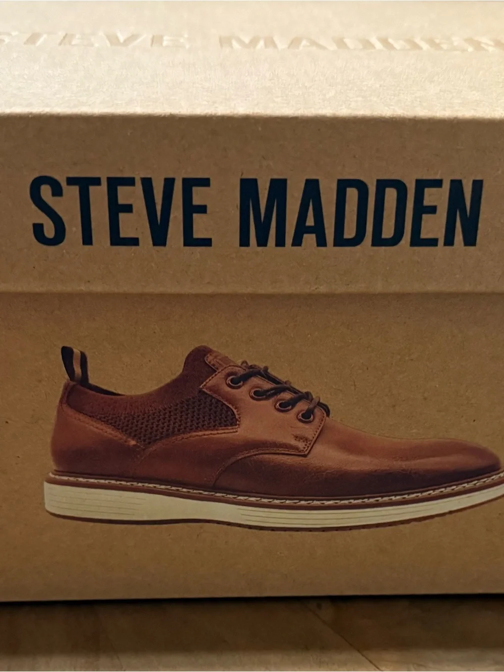 Steve Madden Men's Chestnut Brown Lace-Up Derby Sneaker